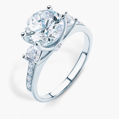 Pierścionek zaręczynowy Dream: białe złoto, diamenty